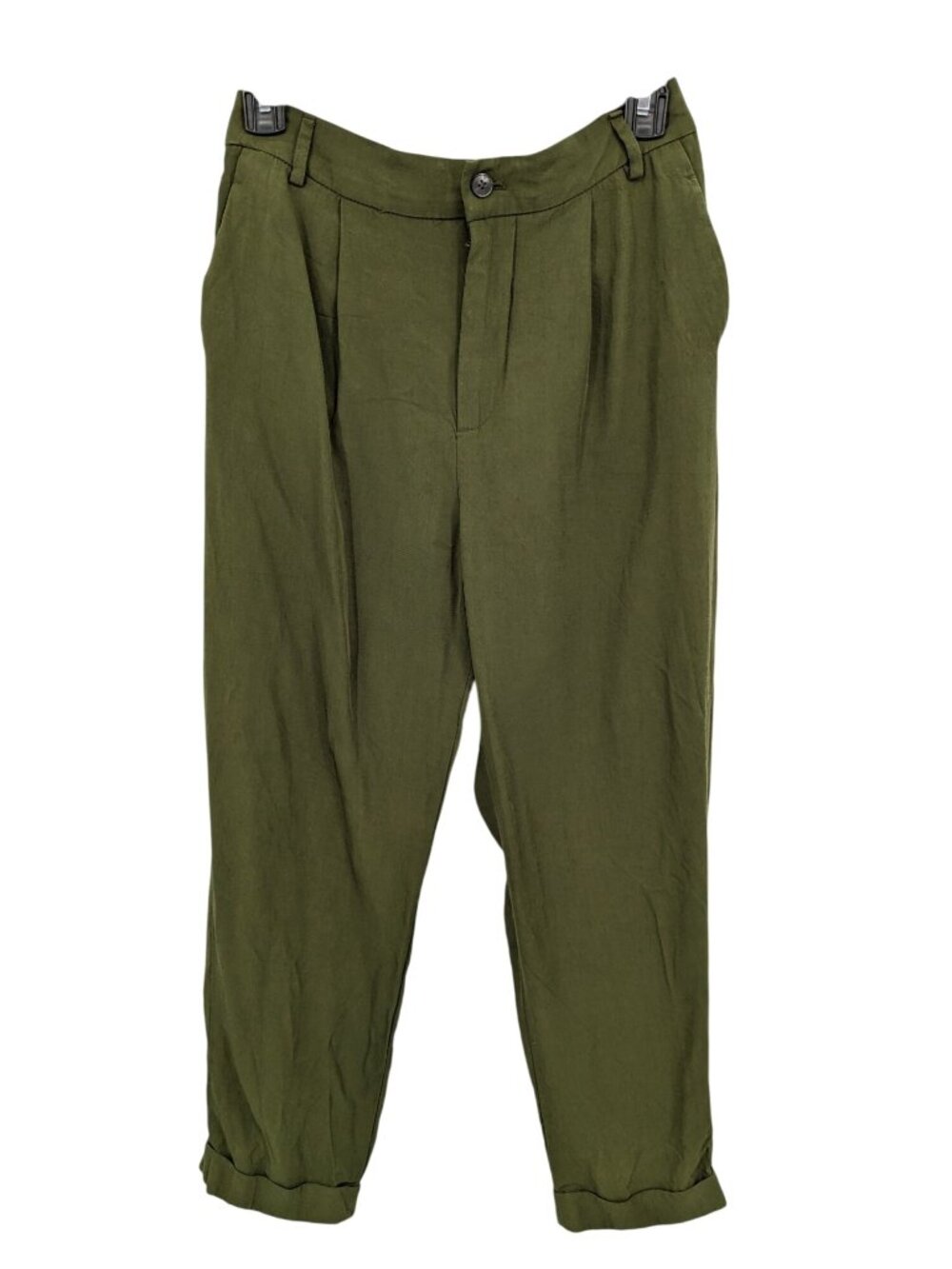 Pleated Trousers Minimalist Dark Academia Office Career Coastal Tapered Small
